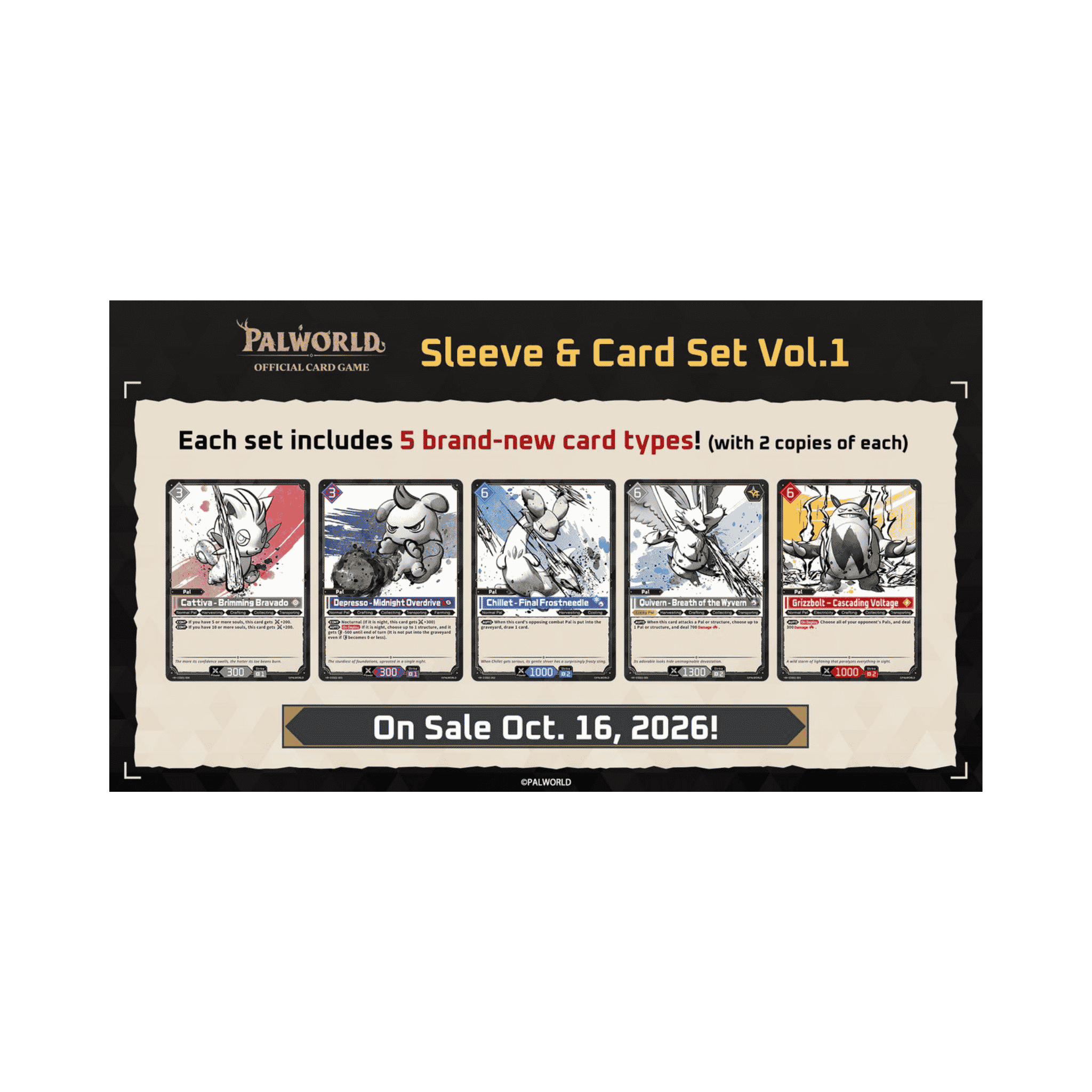 Palworld OFFICIAL CARD GAME Sleeve & Card Set Vol. 1 | Buy Now