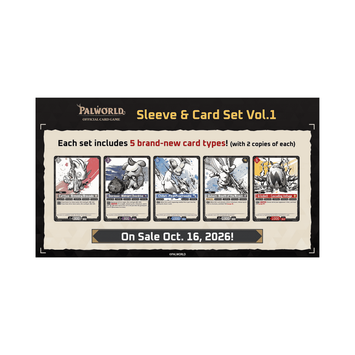 Palworld Official Card Game カードセットパルワールド Palworld OFFICIAL CARD GAME Sleeve & Card Set Vol. 1 | Buy Now