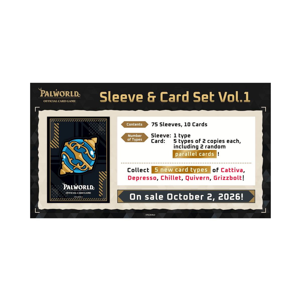 Palworld Official Card Game: Legends Awaken - Sleeve & Card Set Vol. 1