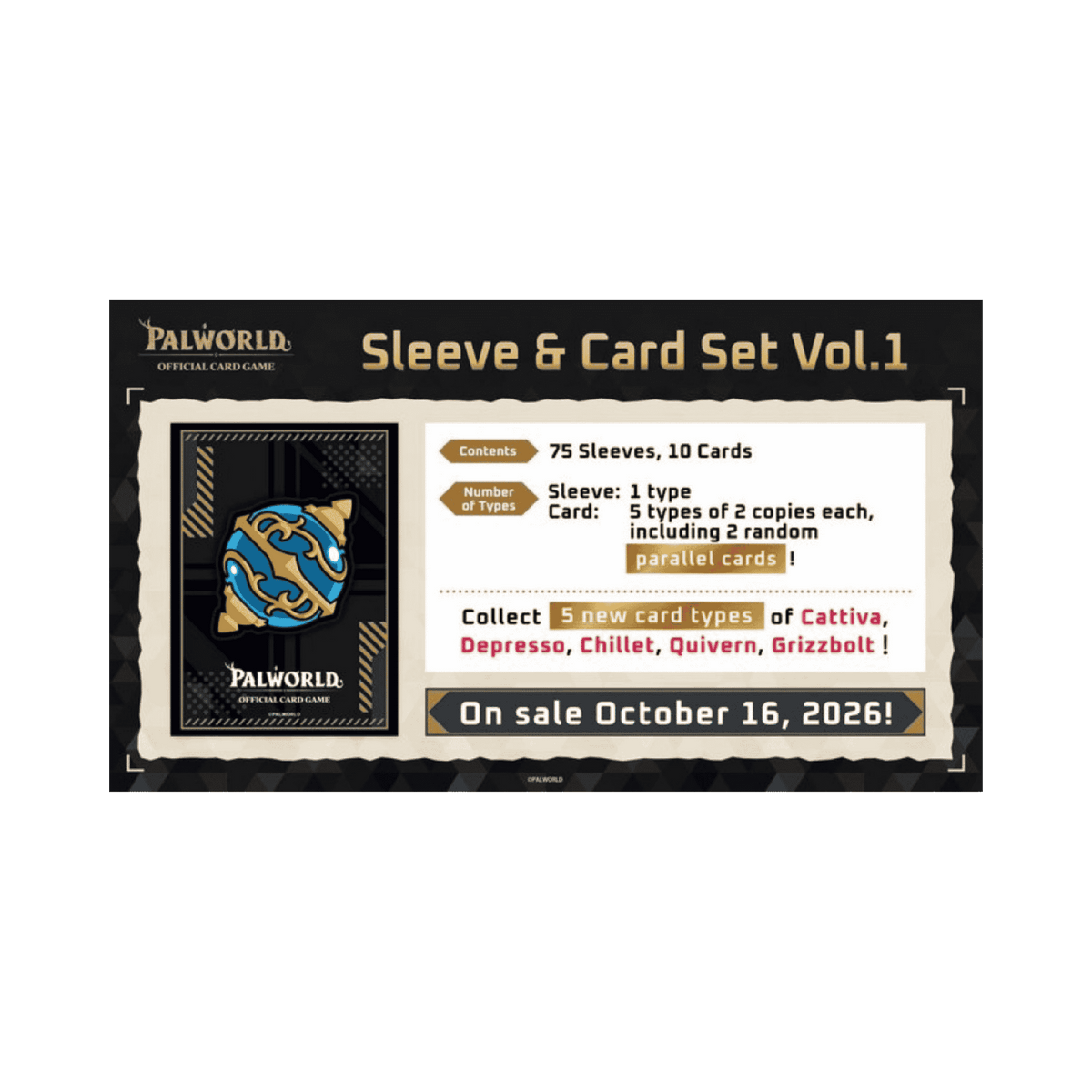 Palworld Official Card Game: Sleeve & Card Set Vol. 1